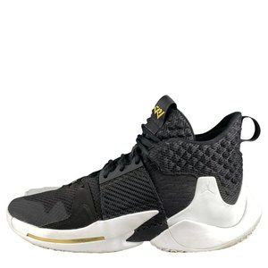 Men's Jordan Why Not Zer0.2 Black and White Basketball Shoe Size 11.5